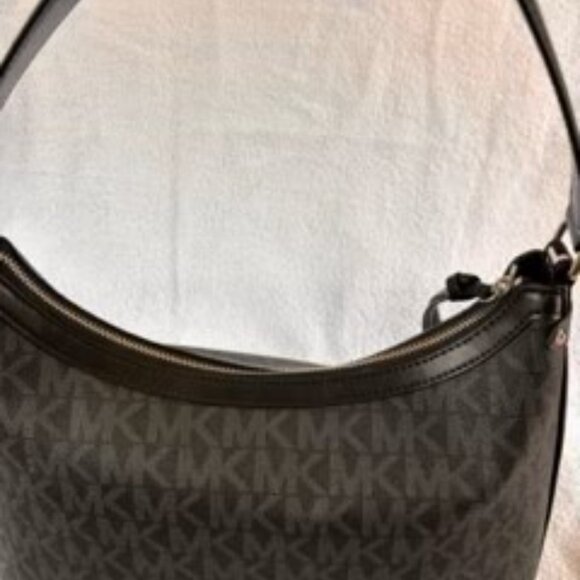 Michael Kors "large hobo" charcoal and black shoulder handbag NWT - Picture 4 of 7